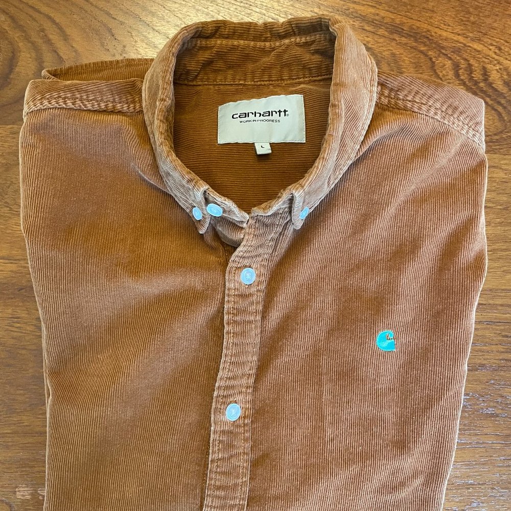 Carhartt WIP Madison Corduroy Long-sleeve Casual Dress Shirt (Size L)